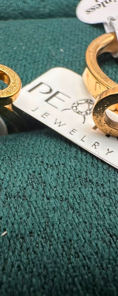 Prism Glint Loop Infinity Ring Set
