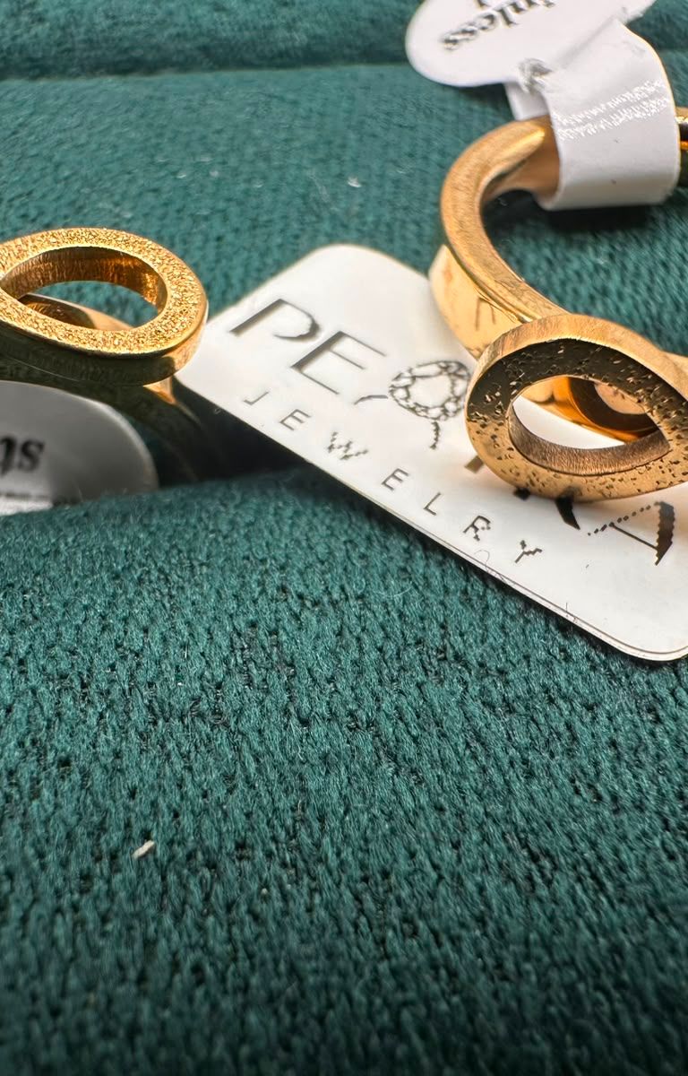 Prism Glint Loop Infinity Ring Set