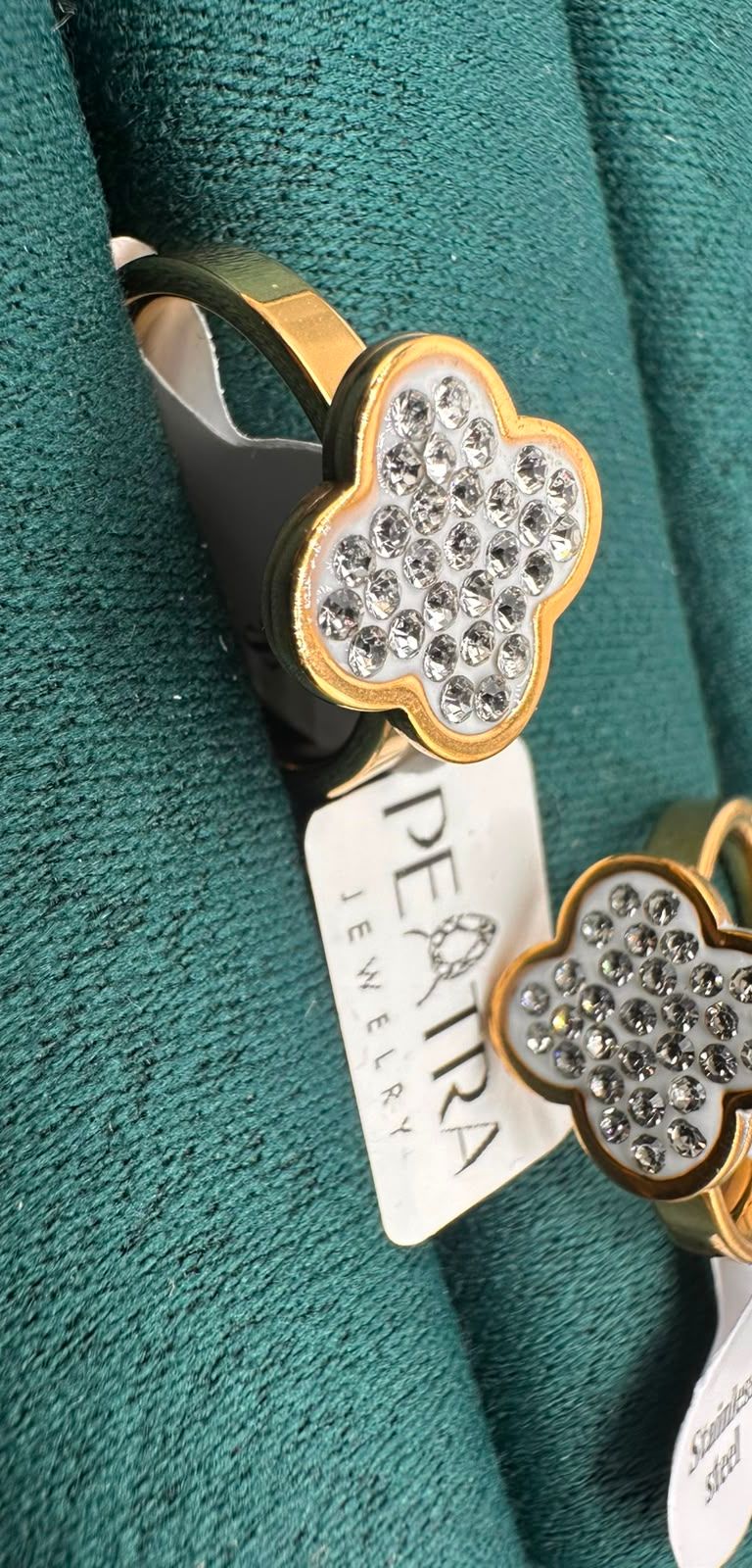 Vesper Glint Clover Gem Earrings