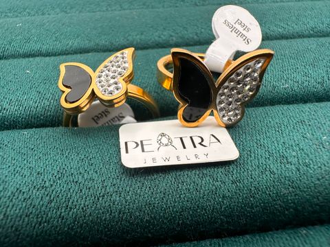 Riviera Glint Butterfly Ring Set
