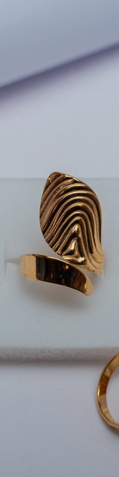 Gold Textured Statement Ring