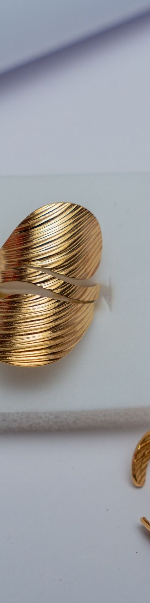 Gold Textured Wrap Ring