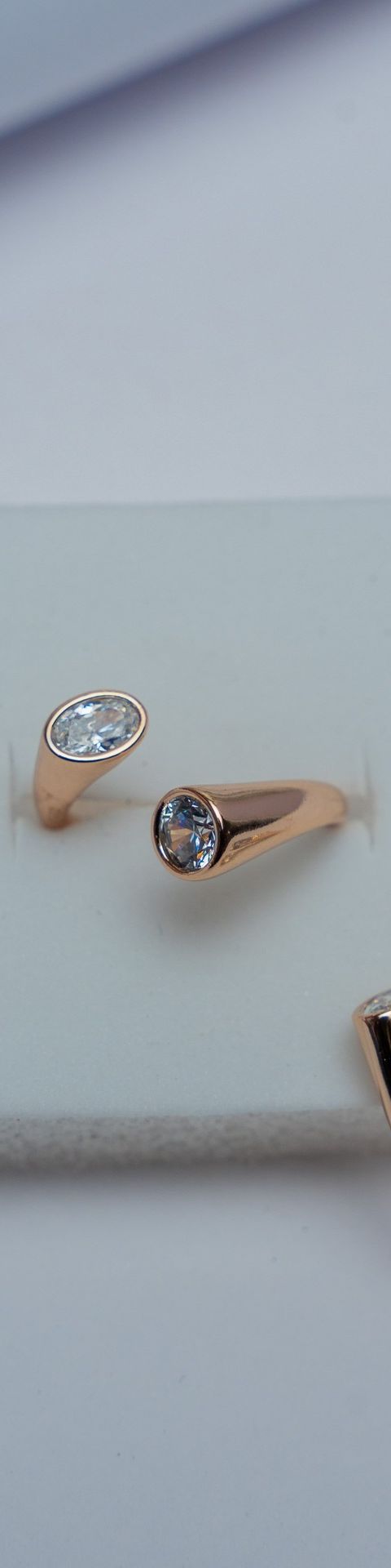 Rose Gold Bezel Set Diamond Ring