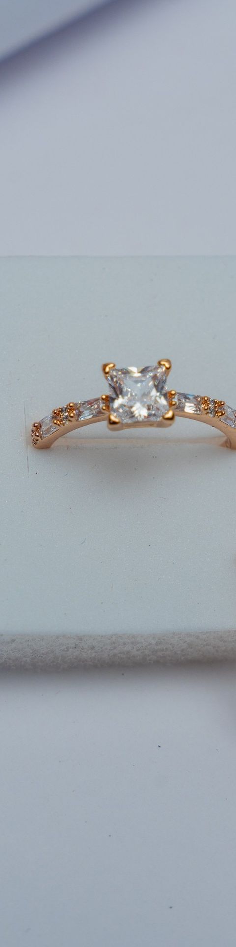 Rose Gold Princess Cut Engagement Ring