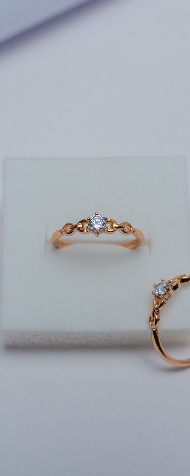 Rose Gold Solitaire Diamond Ring