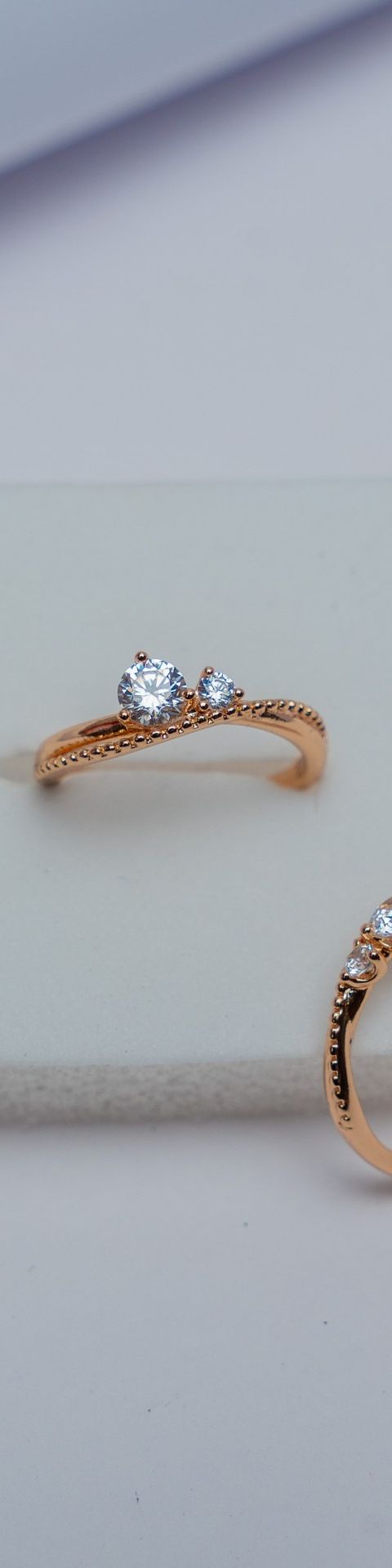 Rose Gold Two-Stone Diamond Ring