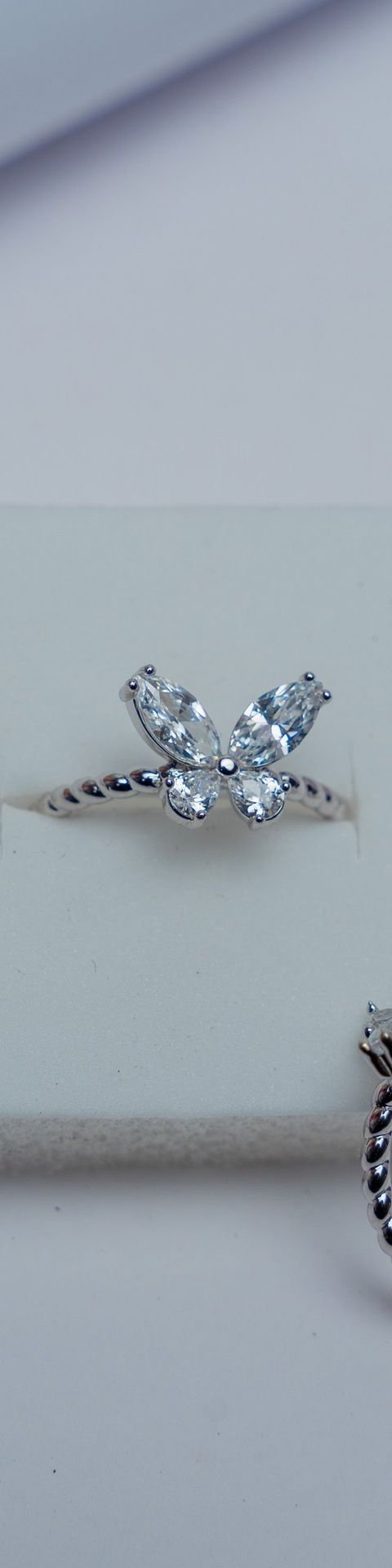 Silver Butterfly Cocktail Ring