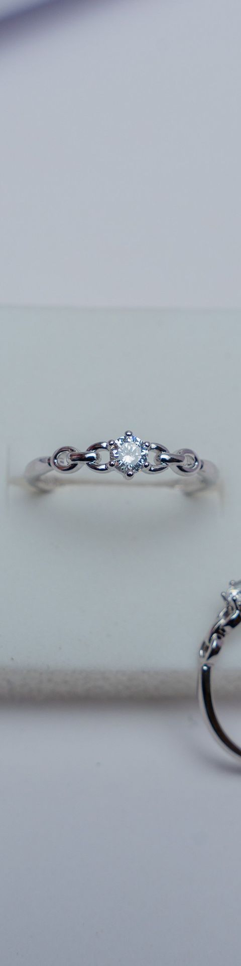 Silver Ornate Solitaire Ring