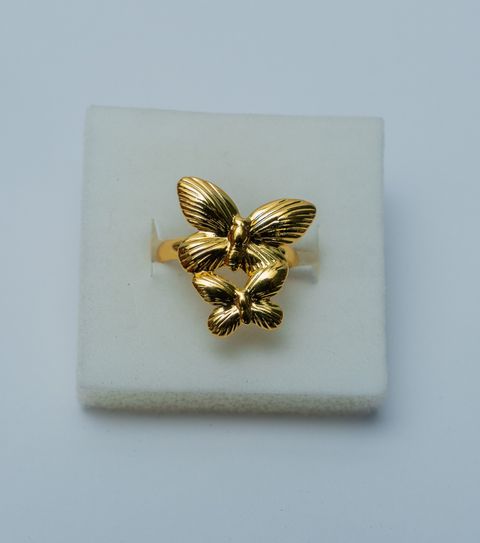 Gold-Tone Butterfly Ring