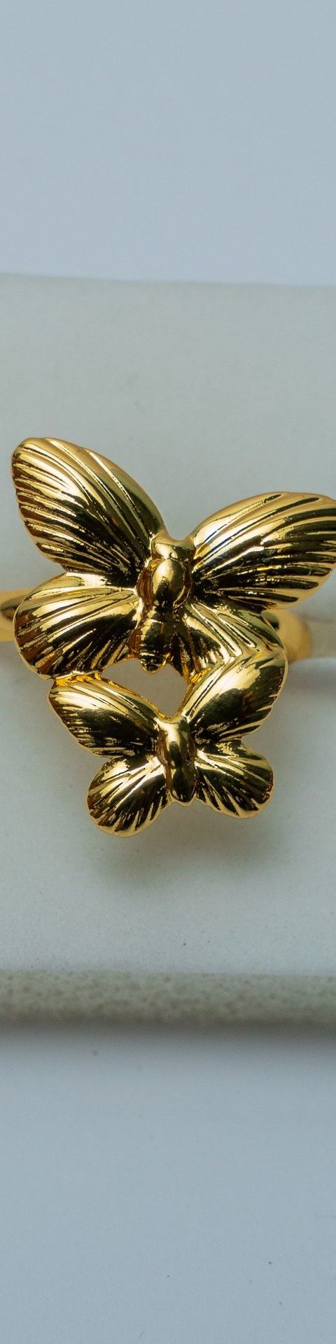 Gold-Tone Butterfly Ring