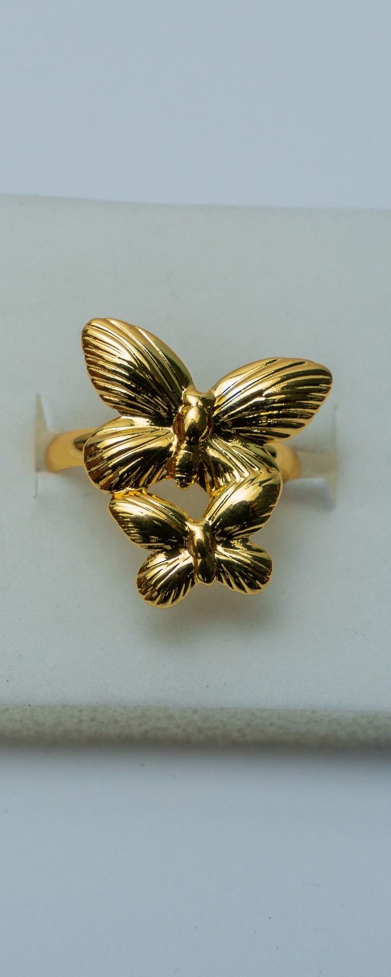 Gold-Tone Butterfly Ring