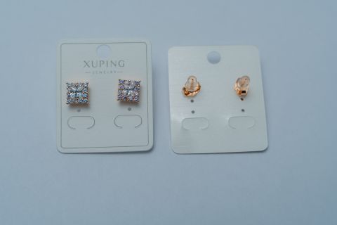 Gold-Tone Cubic Zirconia & Sculpted Stud Earring Set