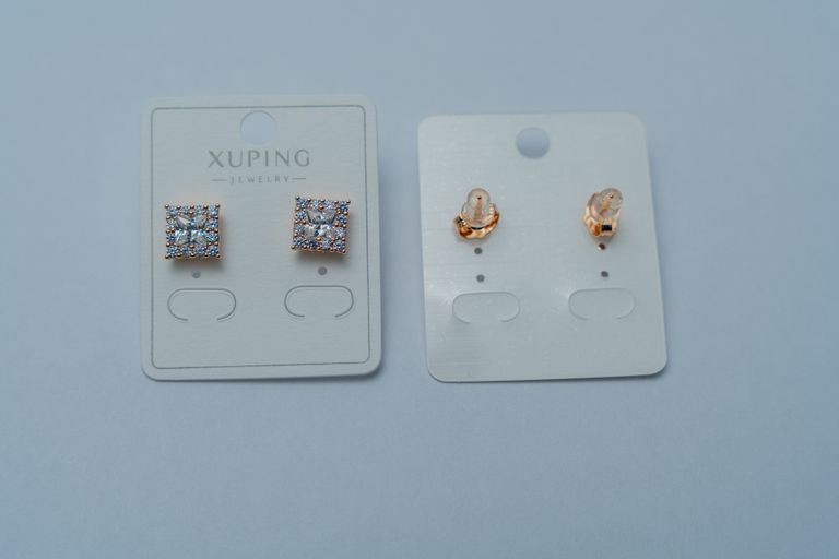 Gold-Tone Cubic Zirconia & Sculpted Stud Earring Set