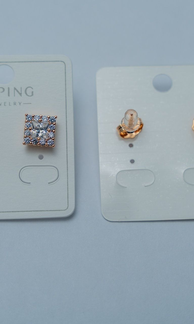 Gold-Tone Cubic Zirconia & Sculpted Stud Earring Set