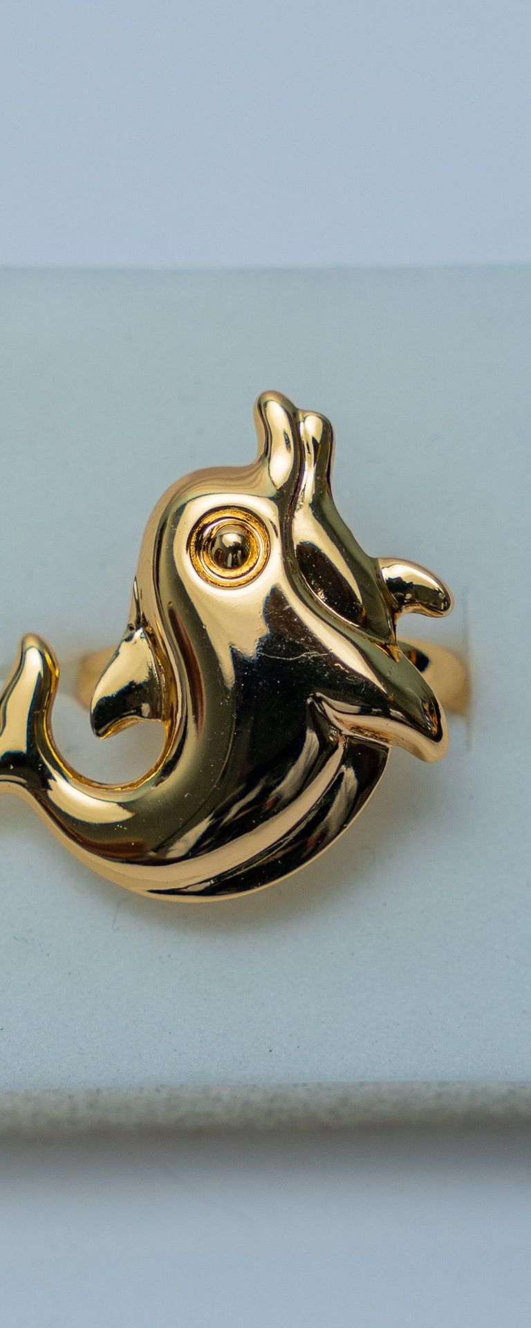 Gold-Tone Dolphin Ring