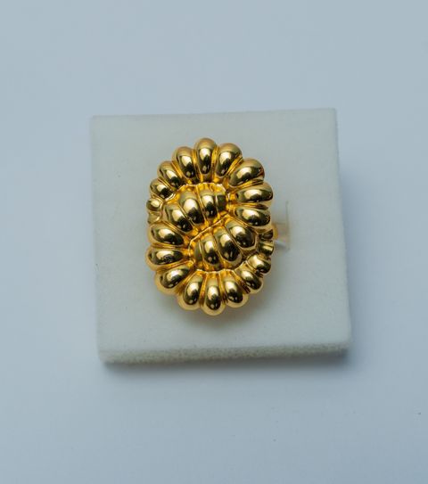 Gold-Tone Dome Cocktail Ring