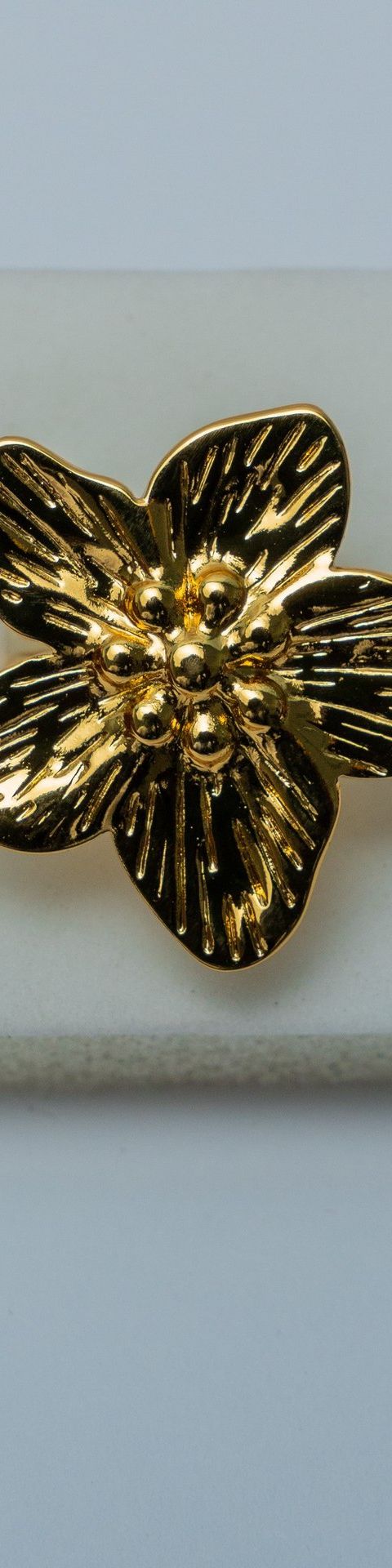 Gold-Tone Flower Brooch