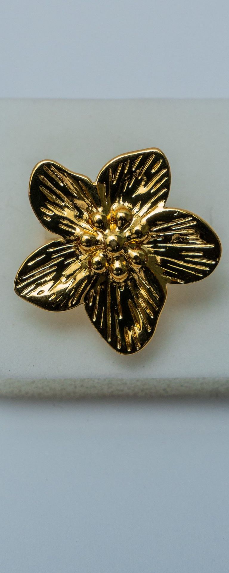 Gold-Tone Flower Brooch