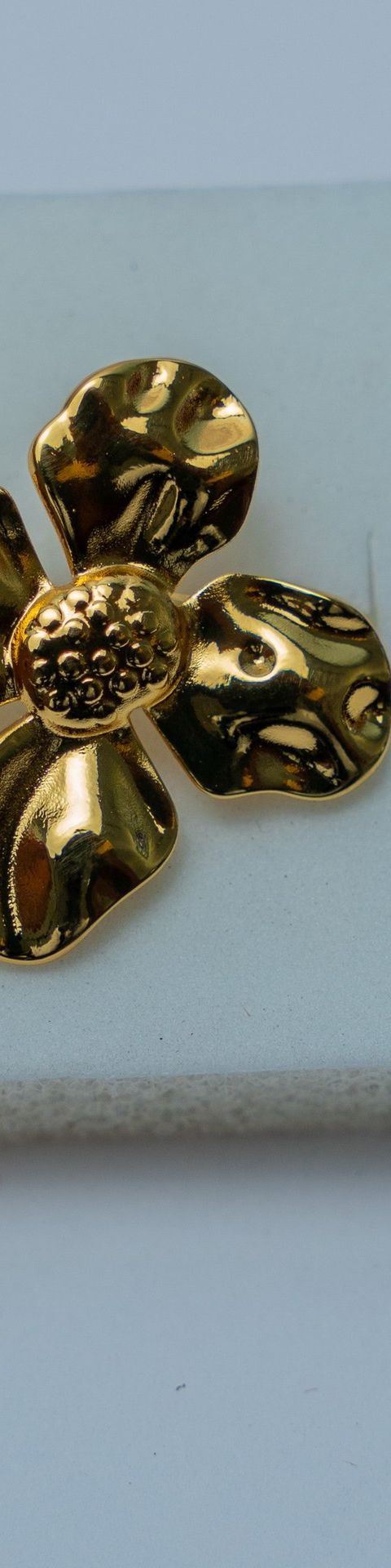 Gold-Tone Flower Brooch