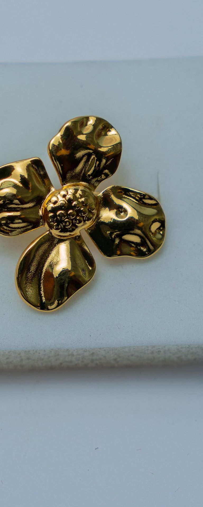 Gold-Tone Flower Brooch