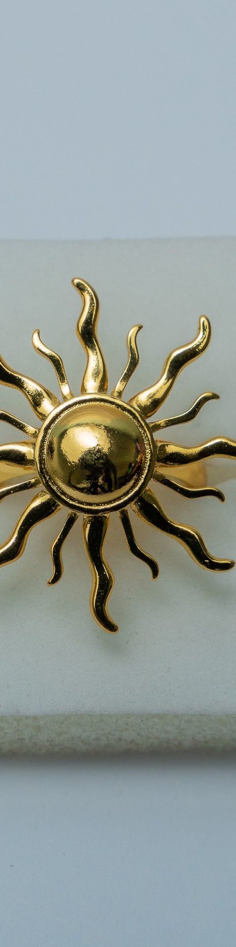 Gold-Tone Sun Brooch