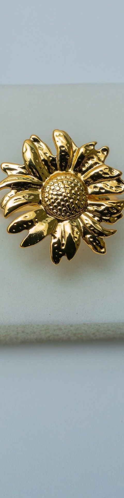 Gold-Tone Sunflower Ring
