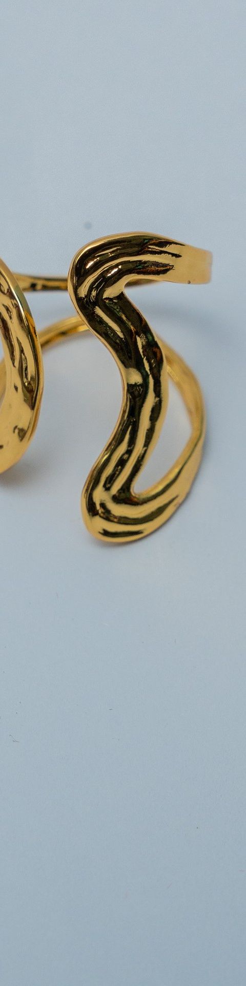 Gold-Tone Textured Chunky Hoop Earrings