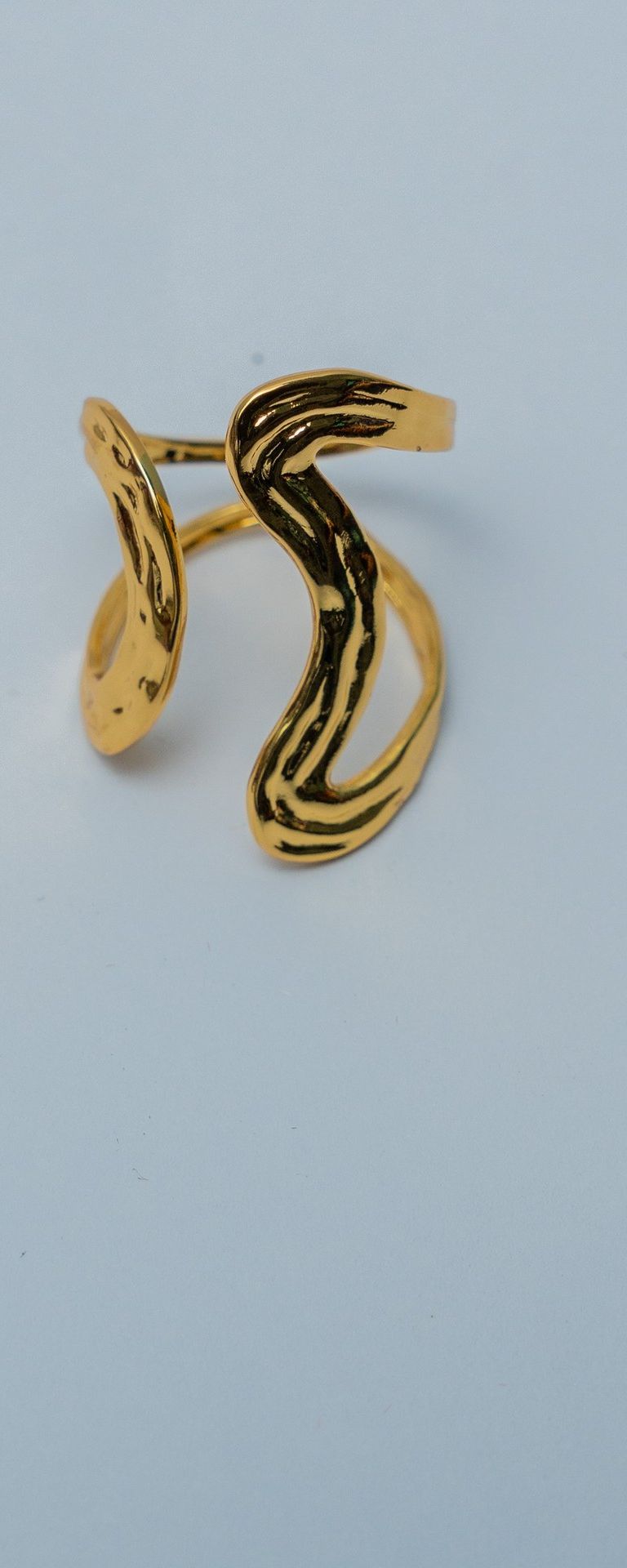 Gold-Tone Textured Chunky Hoop Earrings