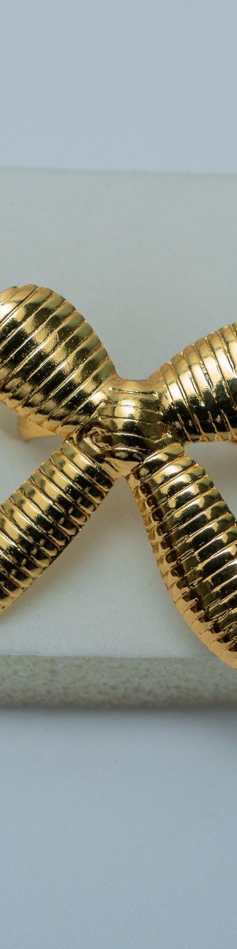 Gold-Tone Textured Cross Brooch