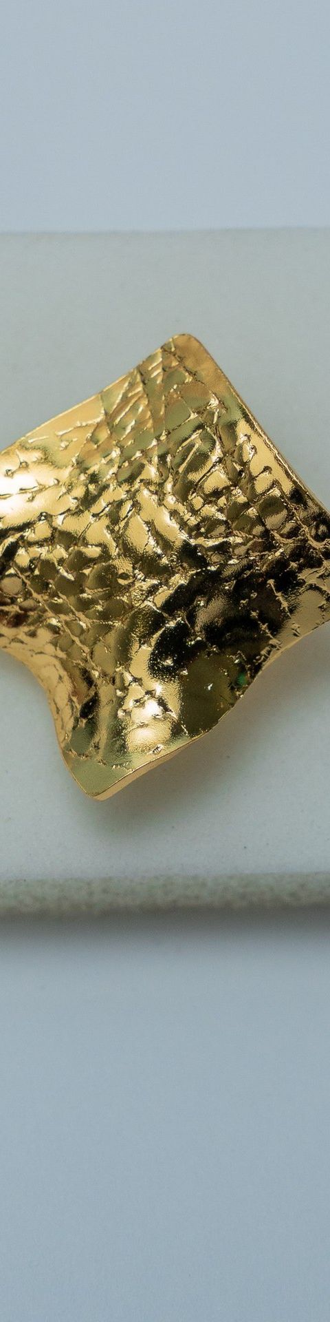 Textured Gold-Tone Statement Ring