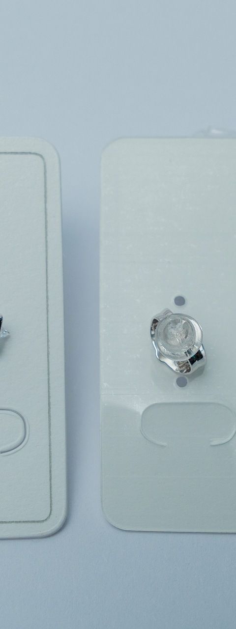 Xuping Jewelry Triangle & Crystal Stud Earring Set