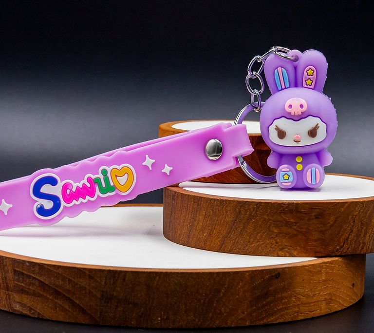 Smile Keychain Purple